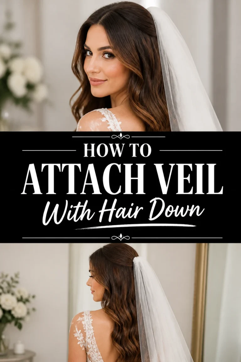 👰‍♀️ How To Attach Veil With Hair Down