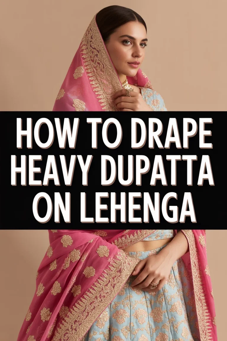 How To Drape Heavy Dupatta On Lehenga