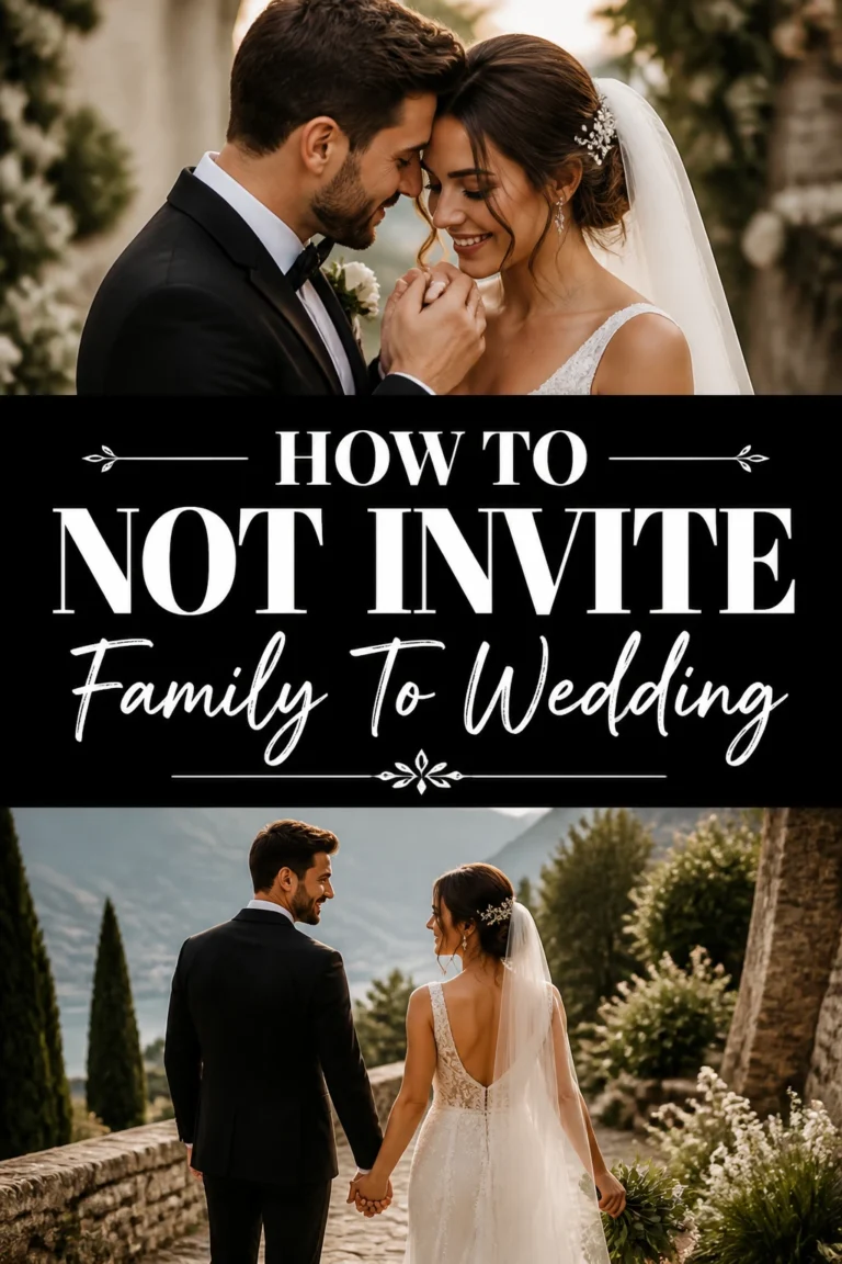 💍 How To Not Invite Family To Wedding