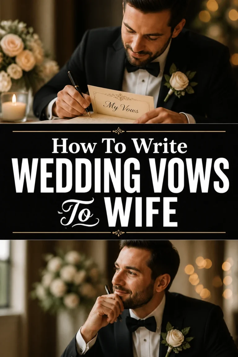 💖 How To Write Wedding Vows To Wife